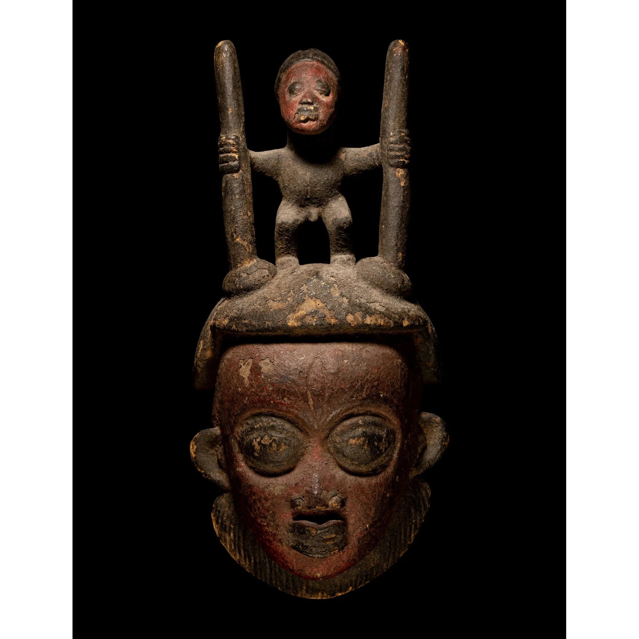 Punu and Yoruba 2 Piece Mask Lot 9.25- 15.25 - Nigeria & Gabon : Discover  African Art