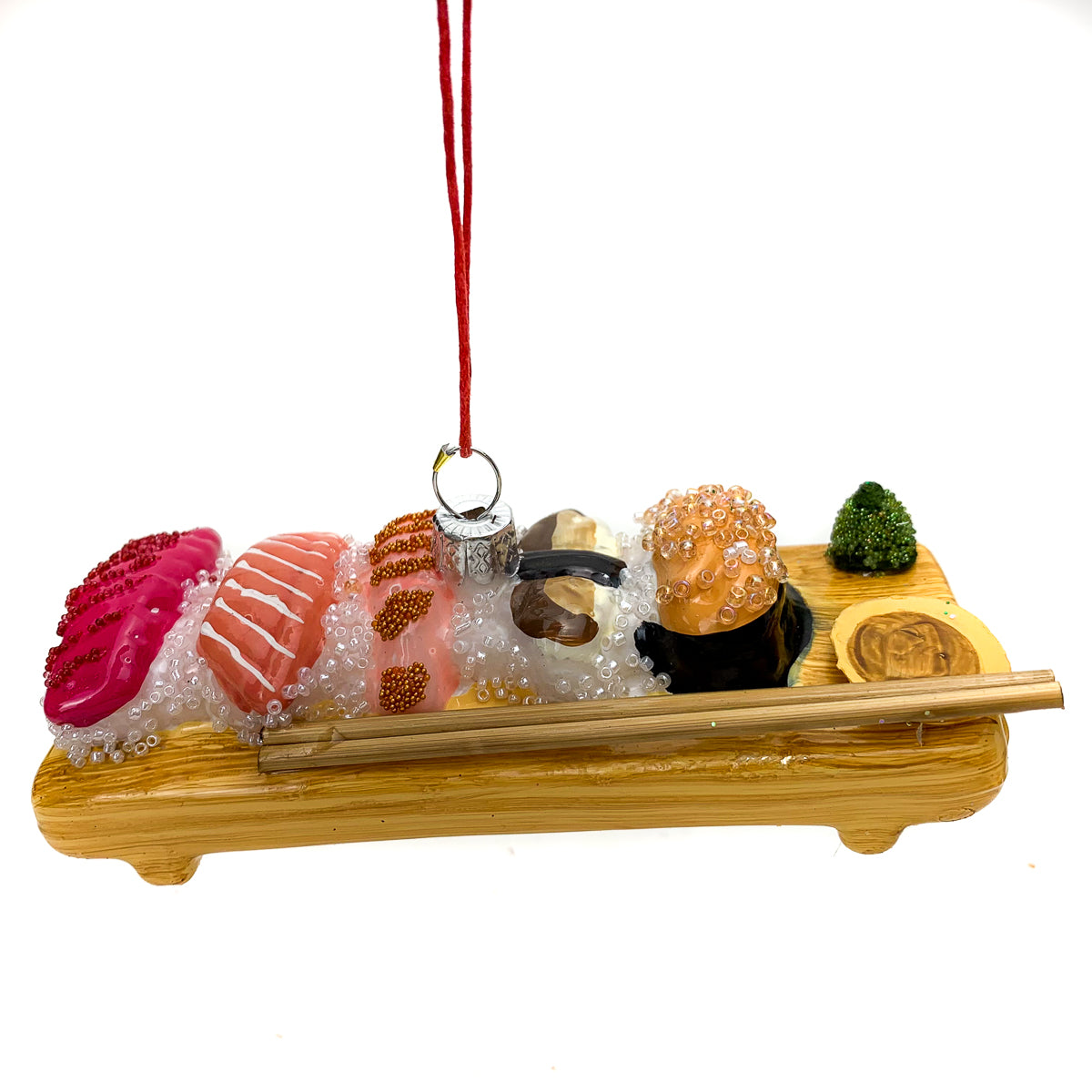 Holiday Ornament Deluxe Sushi Board Glass Food Ornament Raw Fish Wasabi  Go8125, 1 - Kroger