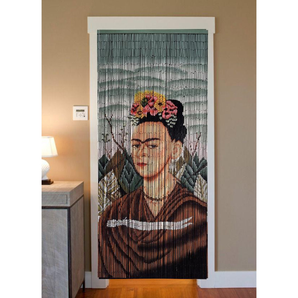 Bamboo Beaded Curtain Hand Painted-Frida Kahlo – Beads of Paradise