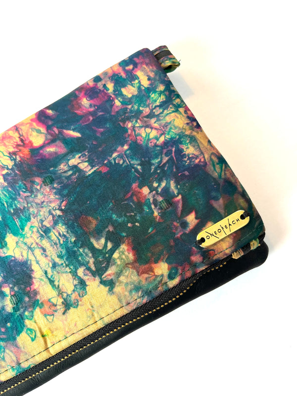 Fold-over Clutch Bag | Tie Dye Green