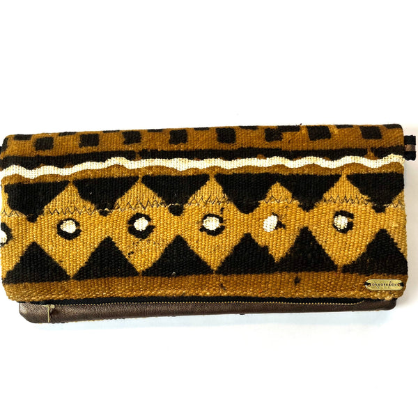 Fold-over Clutch Bag | Bogolan Mali Woven