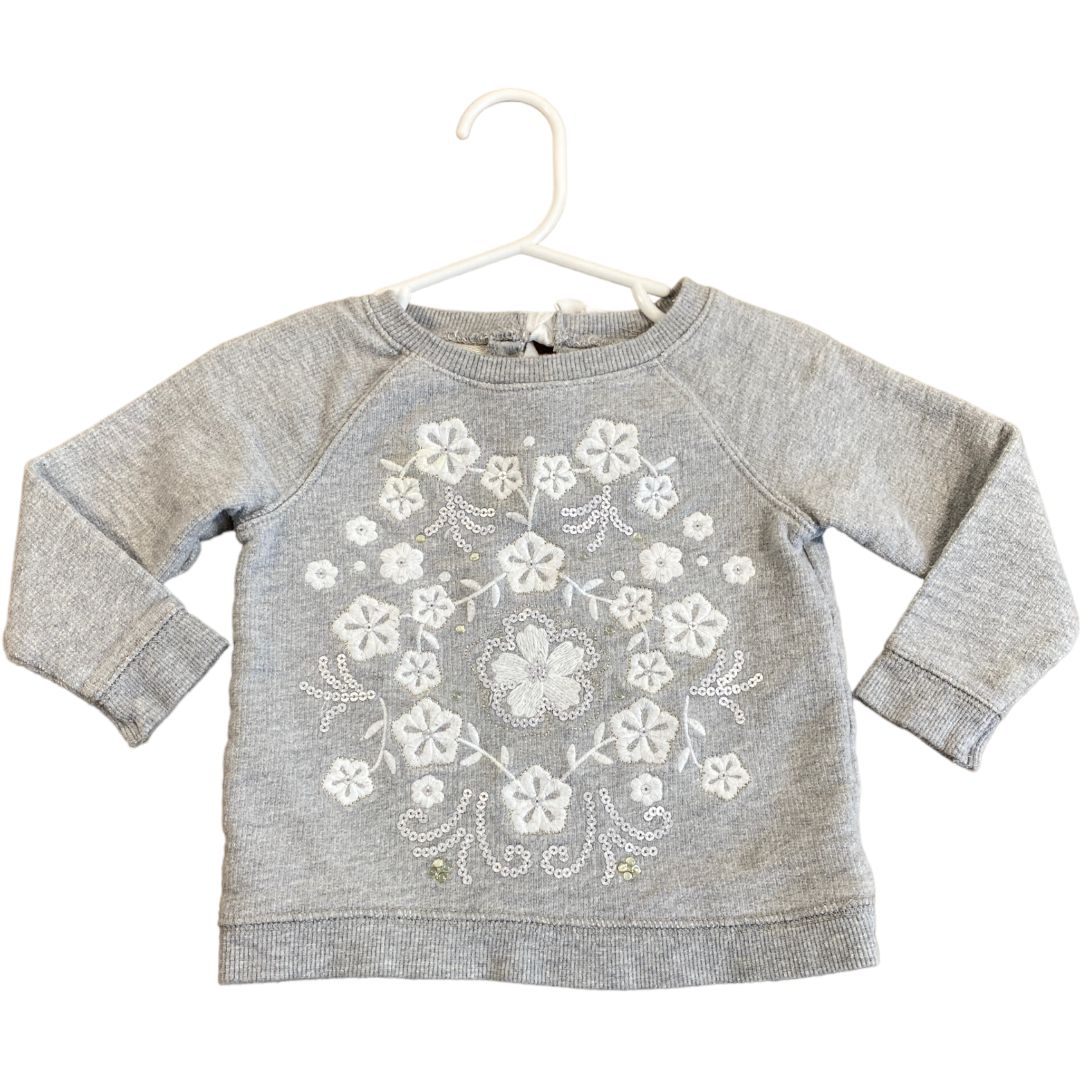  Oshkosh Grey Floral Sweatshirt (8 Girls) 