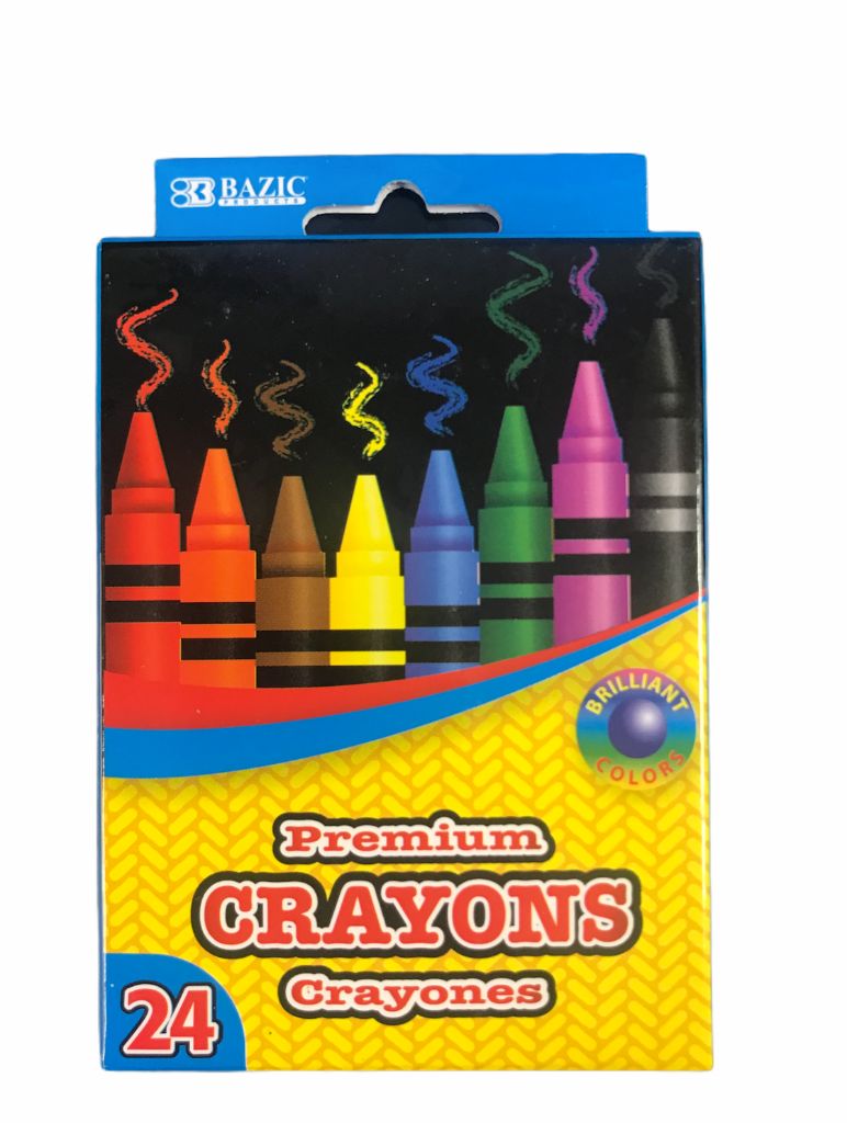  Bazic 24 Premium Crayons Box 