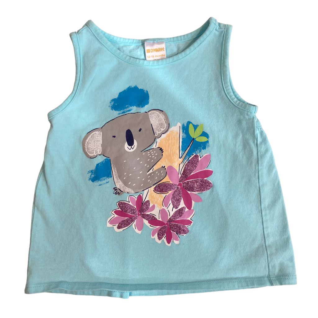  Gymboree Blue Koala Tank (12/18M Girls) 