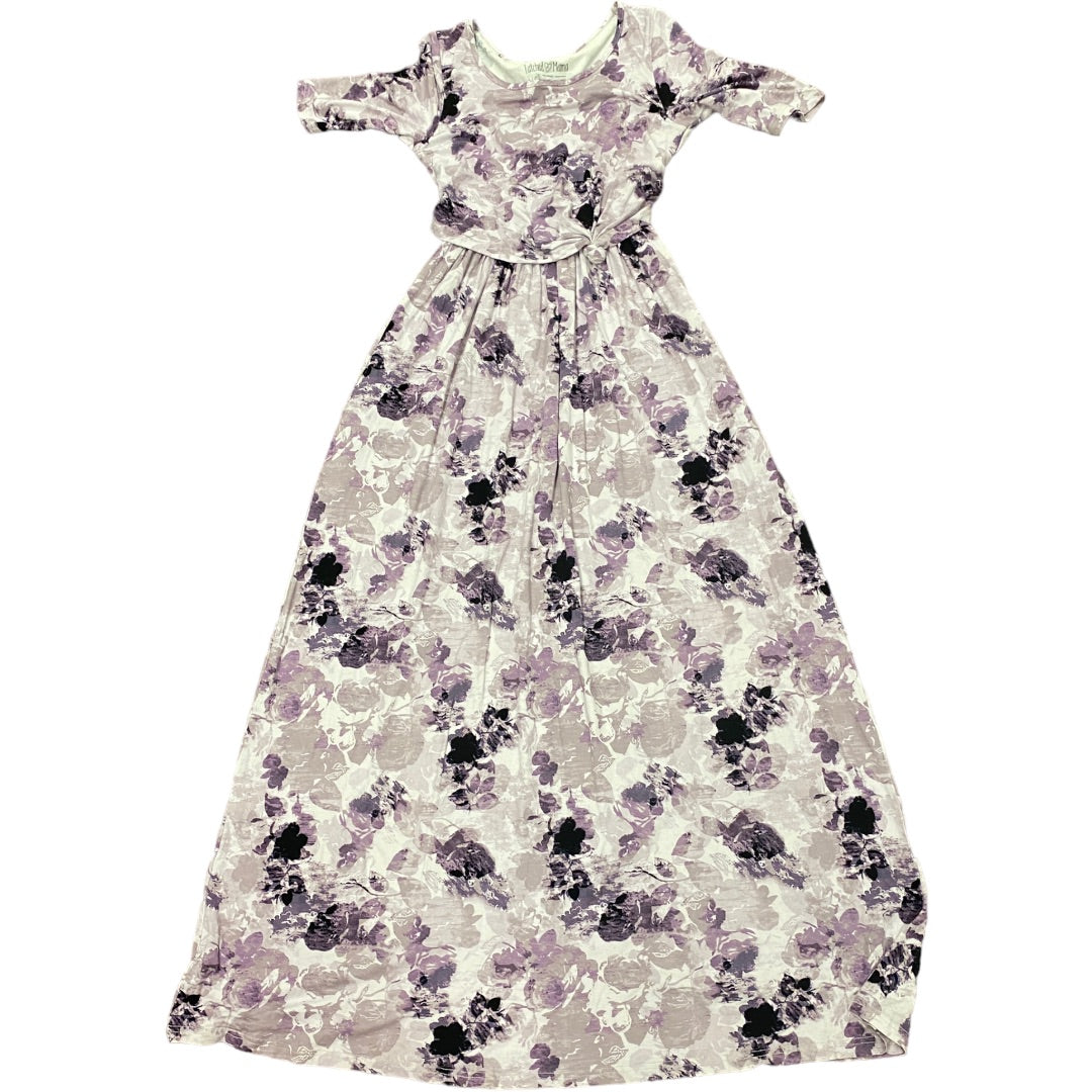  Latched Mama Purple Floral Nursing Maxi Dress (Maternity X-Small) 