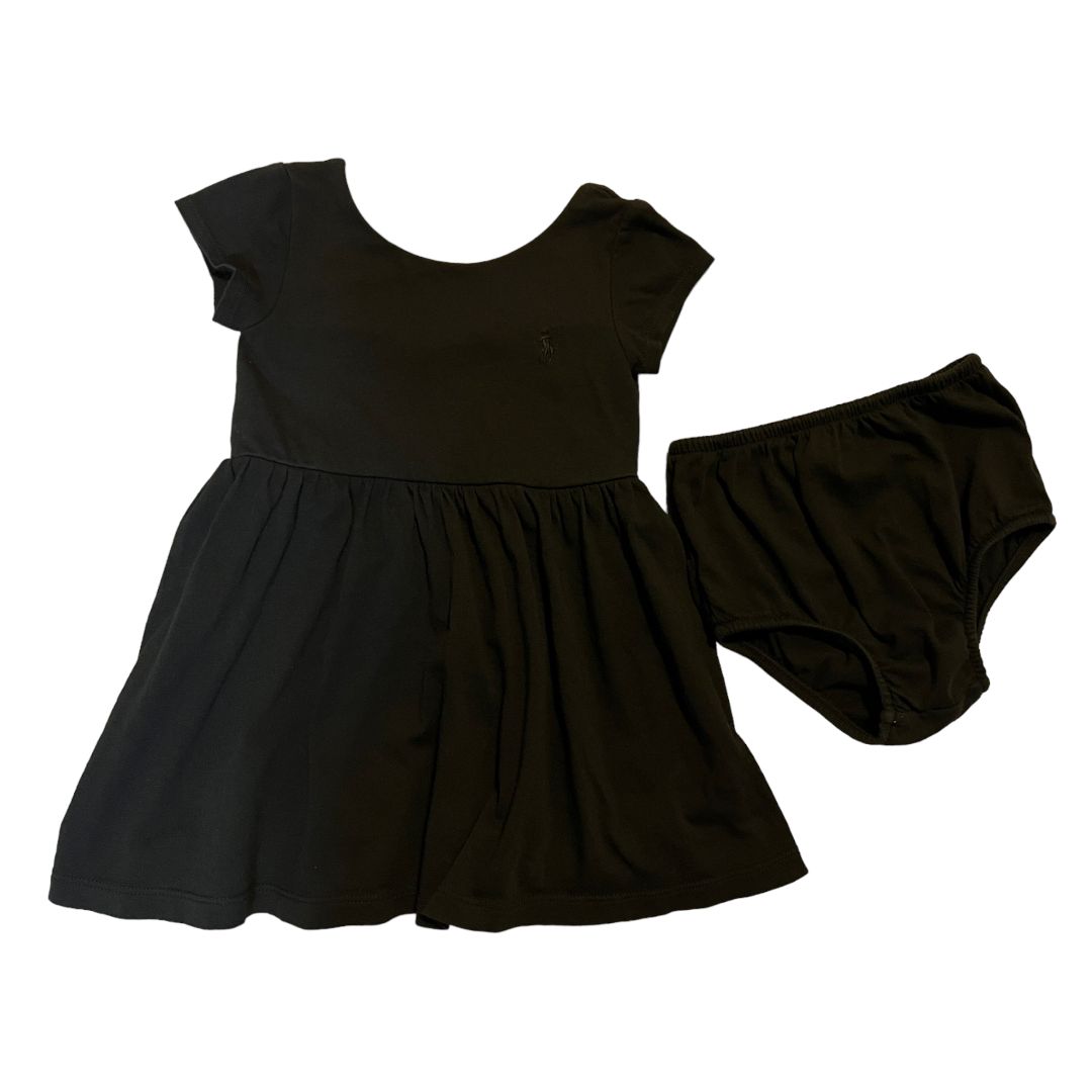  Ralph Lauren Polo Black Dress Set (9M Girls) 