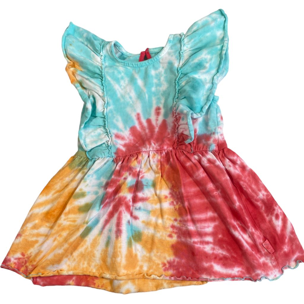  Burt's Bees Blue Tie Dye Dress Set (24M Girls) 