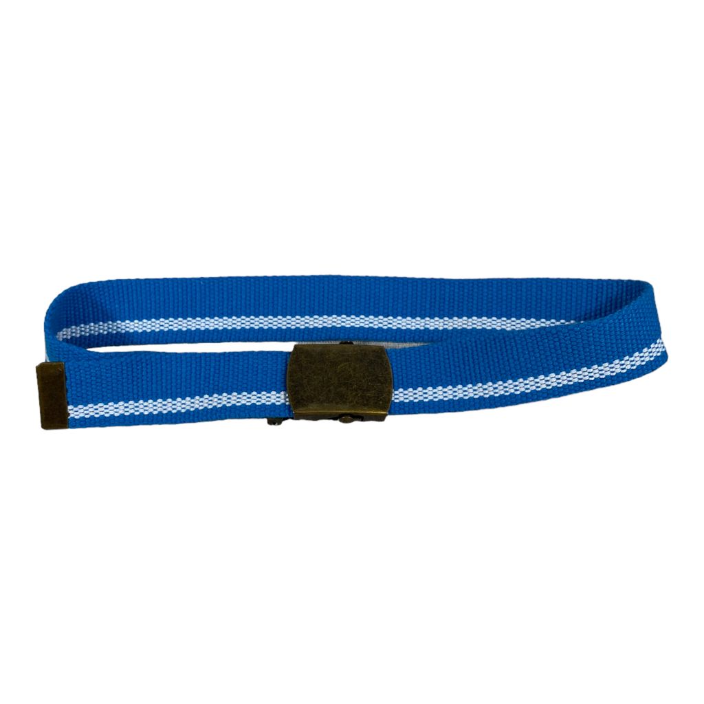  Blue Stripe Canvas Belt (5/7 Boys) 