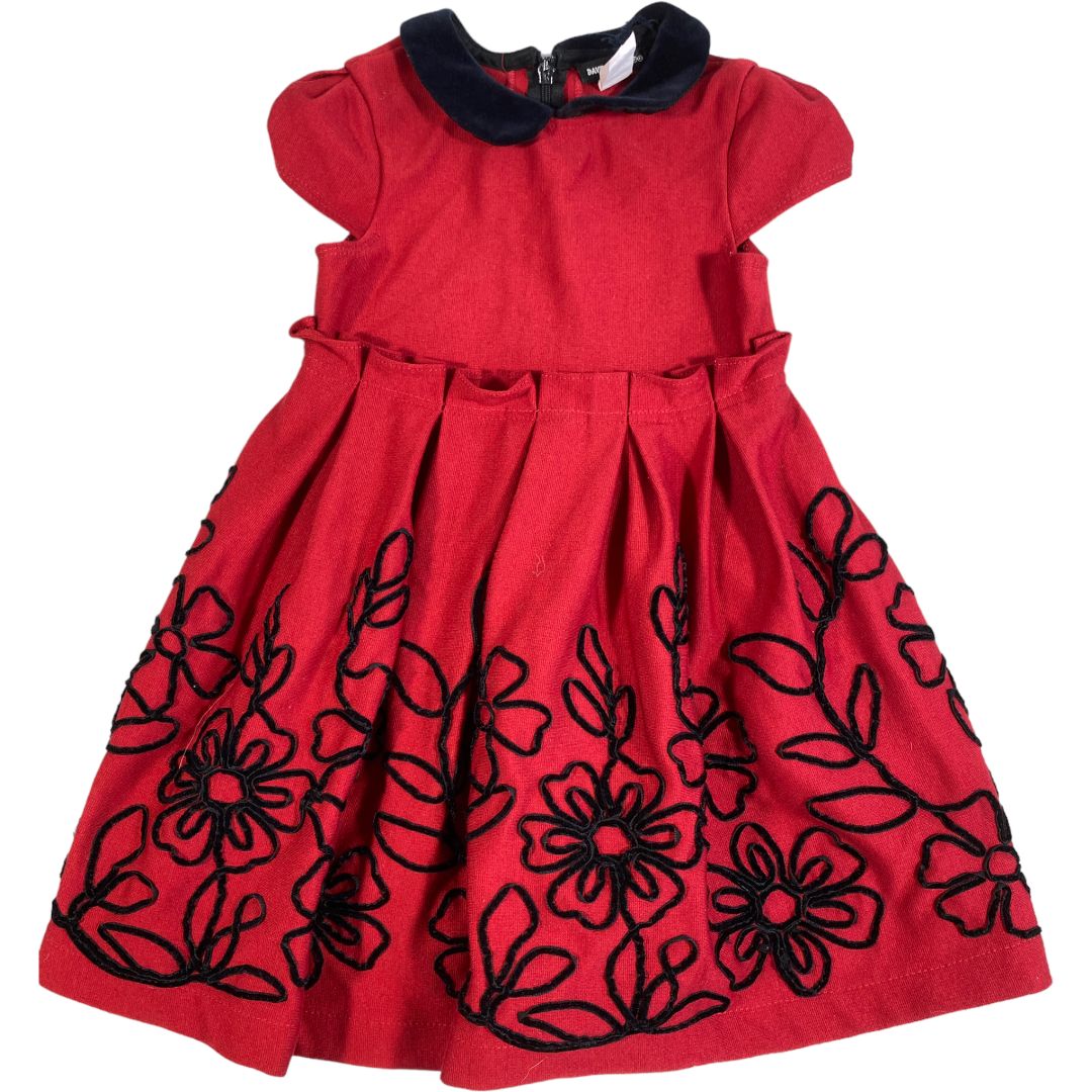  David Charles Red Floral Dress (2T Girls) 