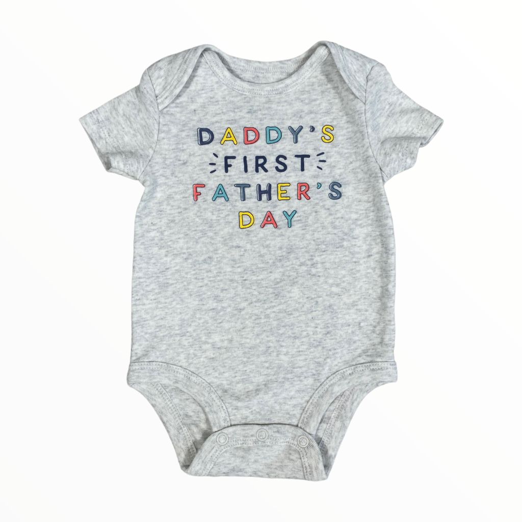  Carter's Grey Father's Day Onesie (3M Neutral) 