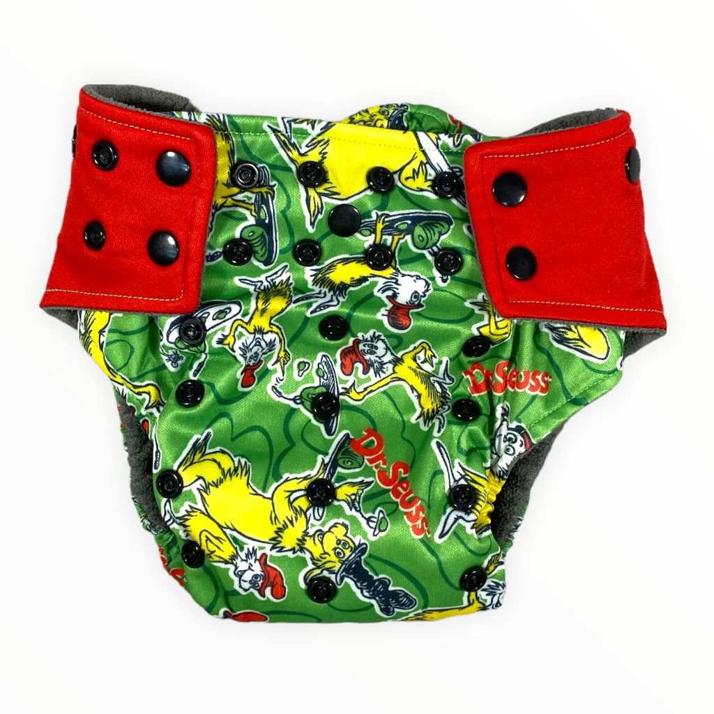  Happy Flute Green Eggs & Ham Pocket Diaper (One Size) 