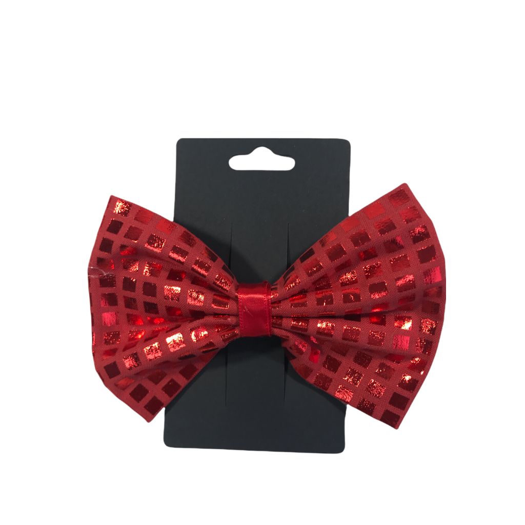  Handmade Red Square Sparkle Bow 