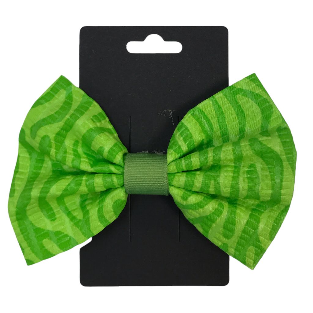  Handmade Green Pattern Bow 