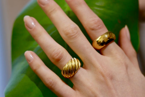 Goldener Schmuck Trend 2021 Ringe Chunky Rings 