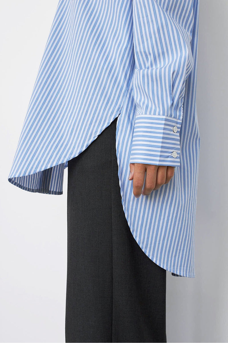 Bluse WBLHANNAH Stripe LS Shirt Mid Blue White Stripe Bluse StyleStore 