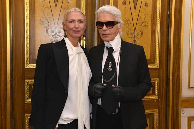Christiane Arp and Karl Lagerfeld during the event - Golpira 