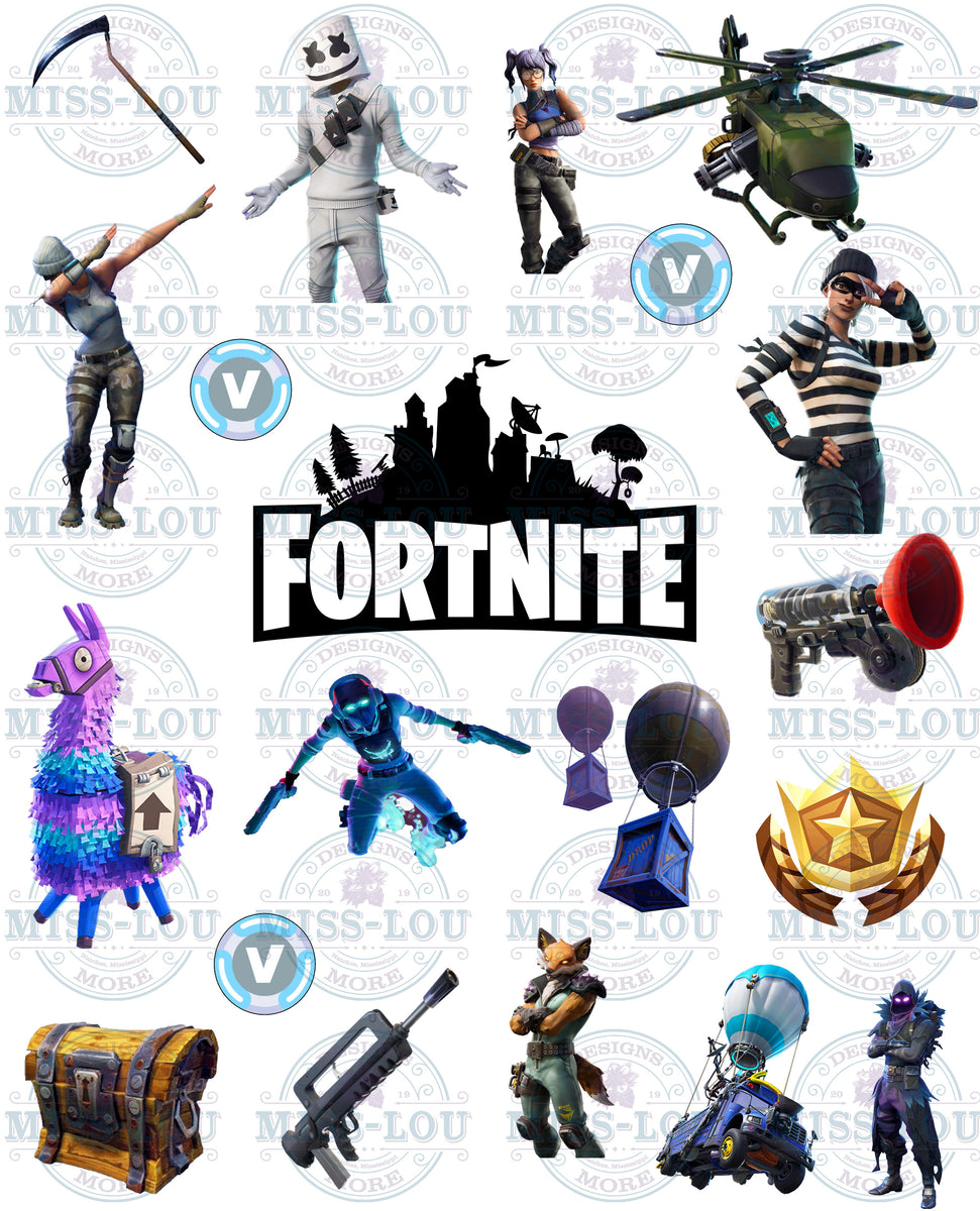 Fortnite Fan Sheet Digital Download – Miss-Lou Designs & More