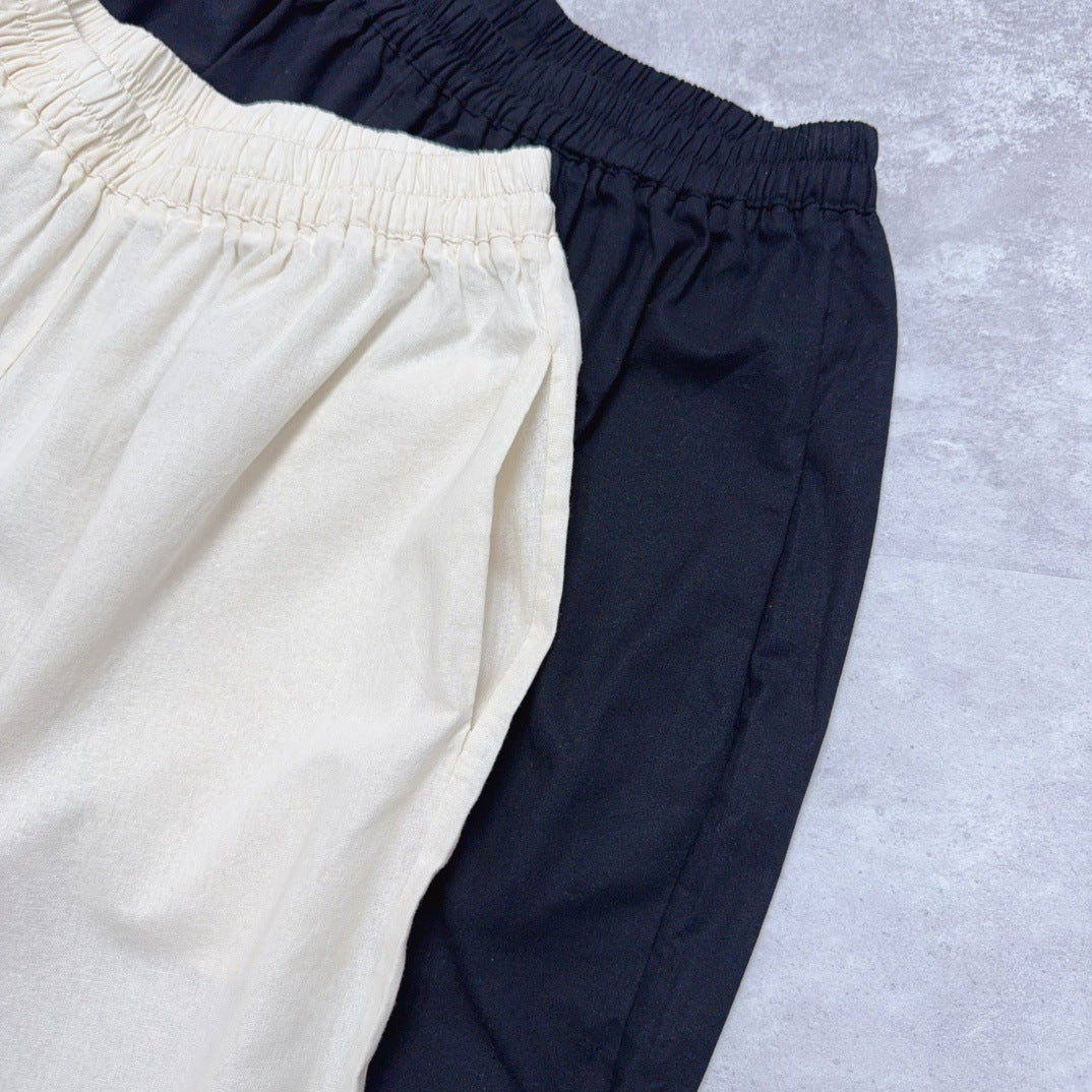 Lace Hem Wide Leg Crop Pants