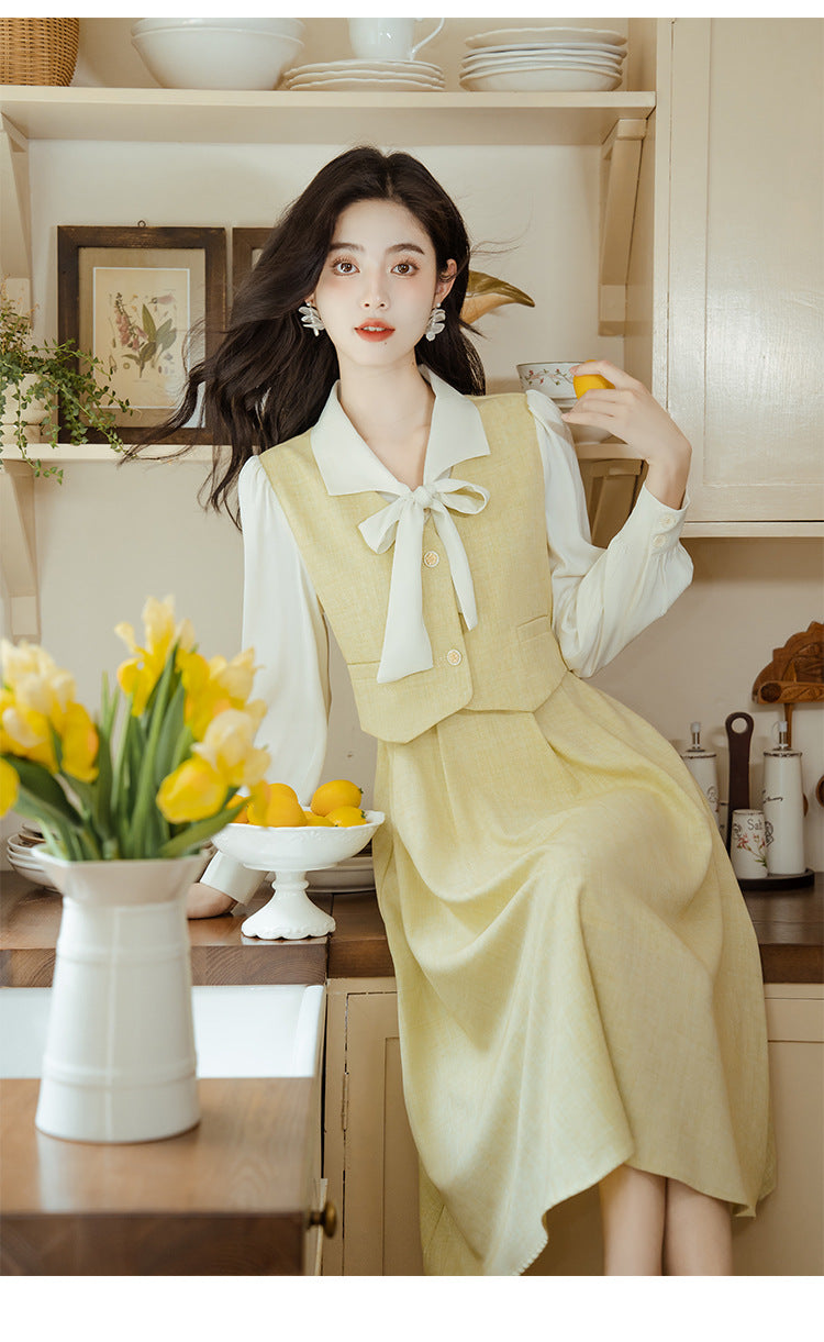 Fake 3pcs Academia Dress
