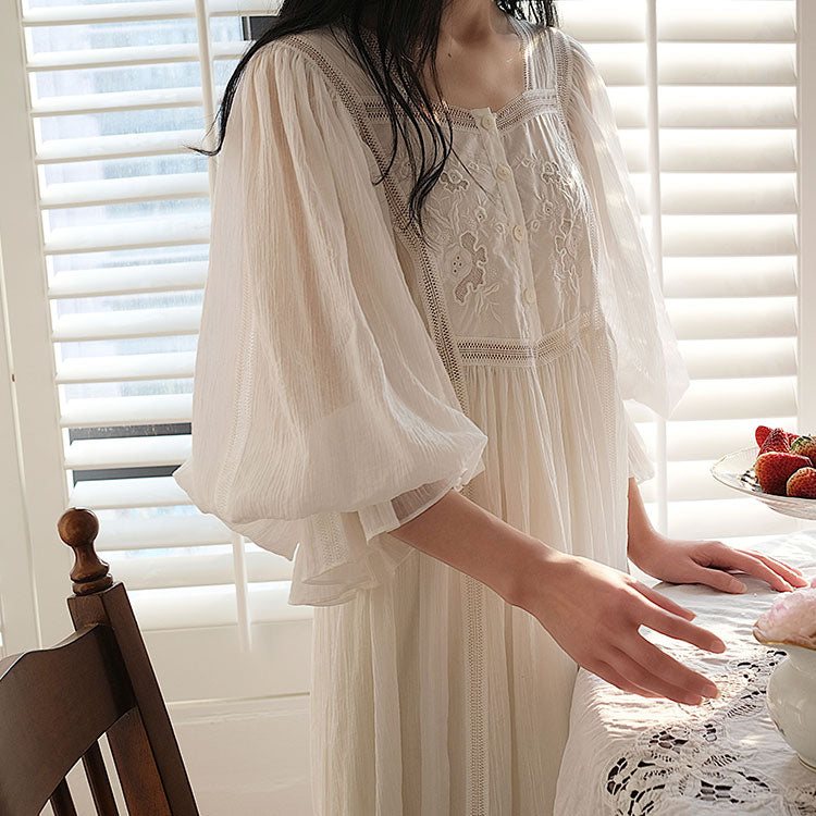 Stitched Lace Vintage French Sleep Gown– The Cottagecore