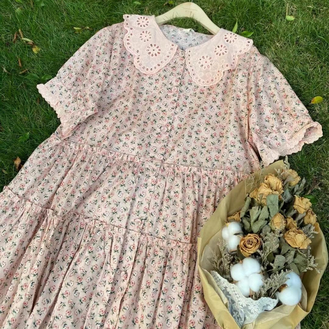 Lace Collar Countrycore Floral Dress– The Cottagecore