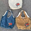 Farmcore Linen Embroidered Bag