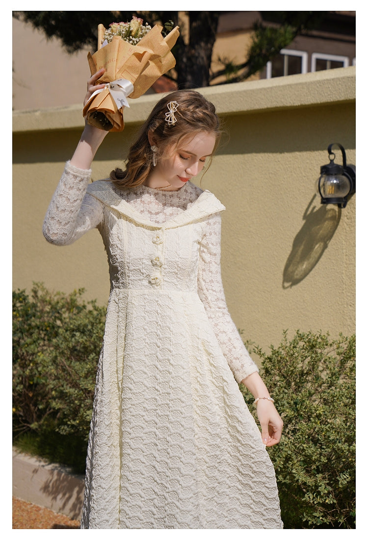 Fairycore Romantic White Lace Dress– The Cottagecore