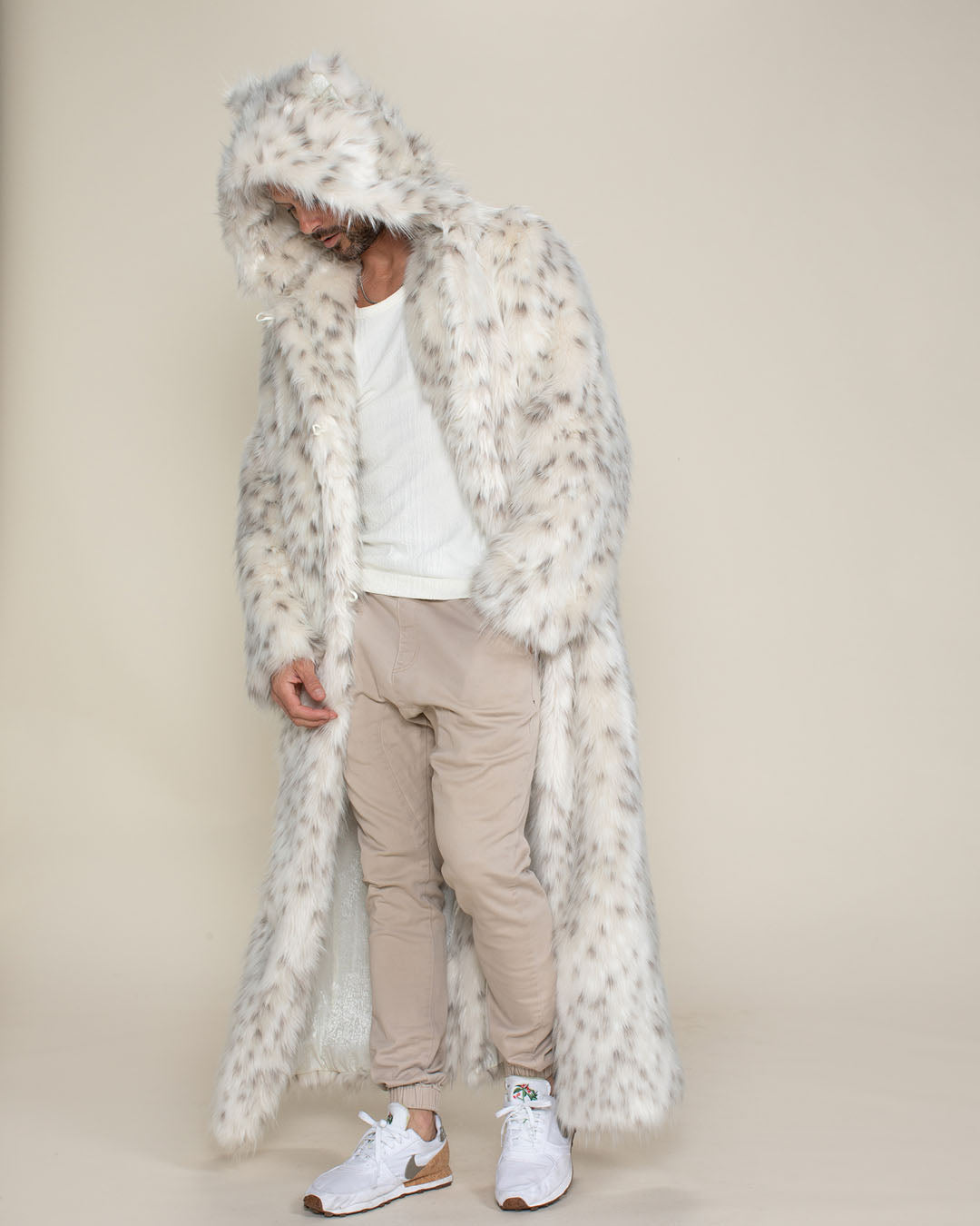 Timeless Style Men's Wolf Classic Faux Fur Coat
