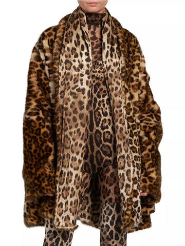 Cheetah-print Faux Fur Coat by Dolce & Gabbanna