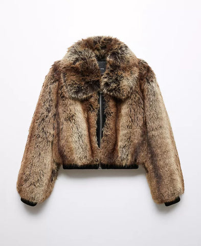 Faux Fur Bomber Jacket by MANGO sold at Macy's