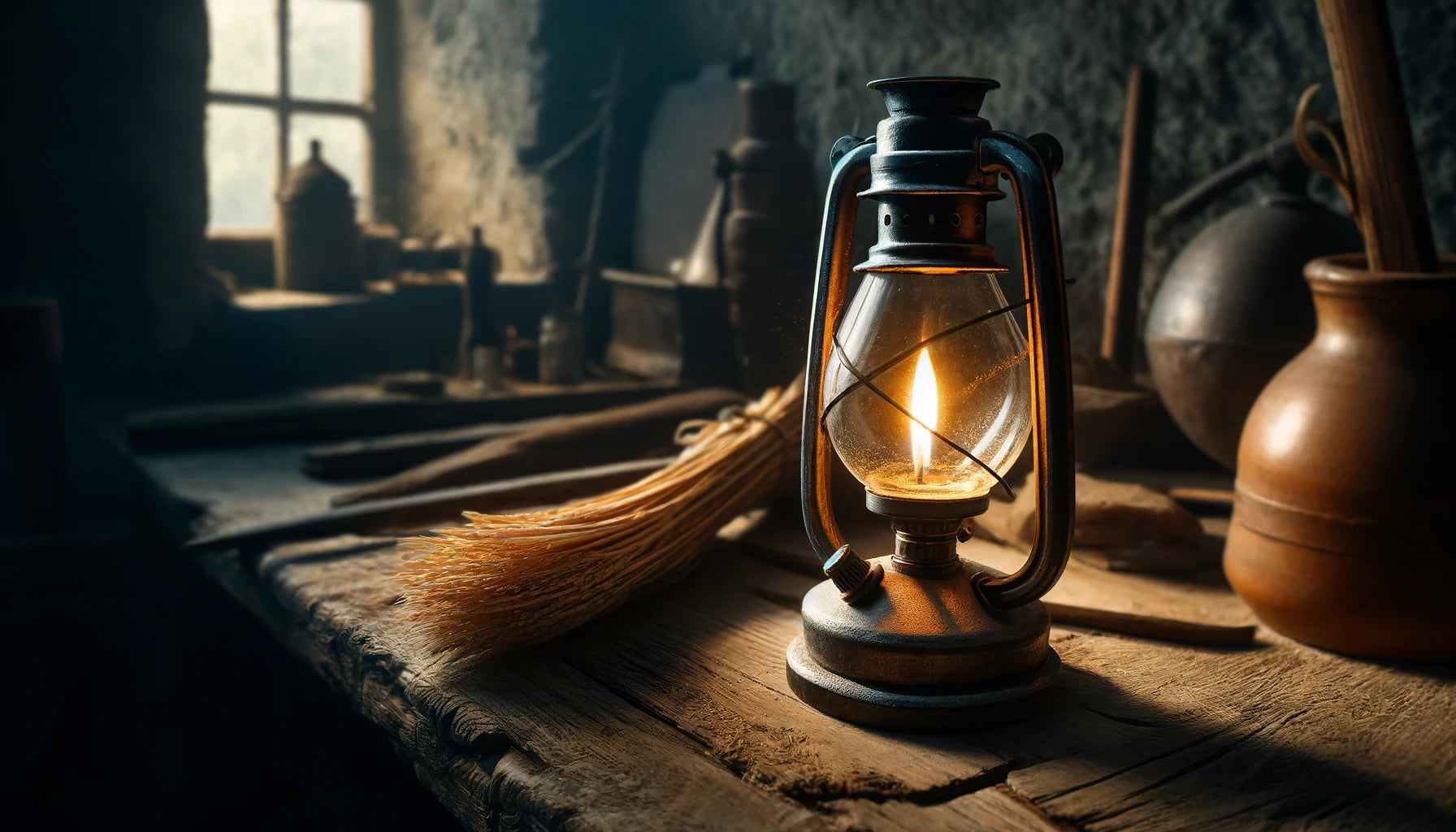 An AI image of an old lantern.