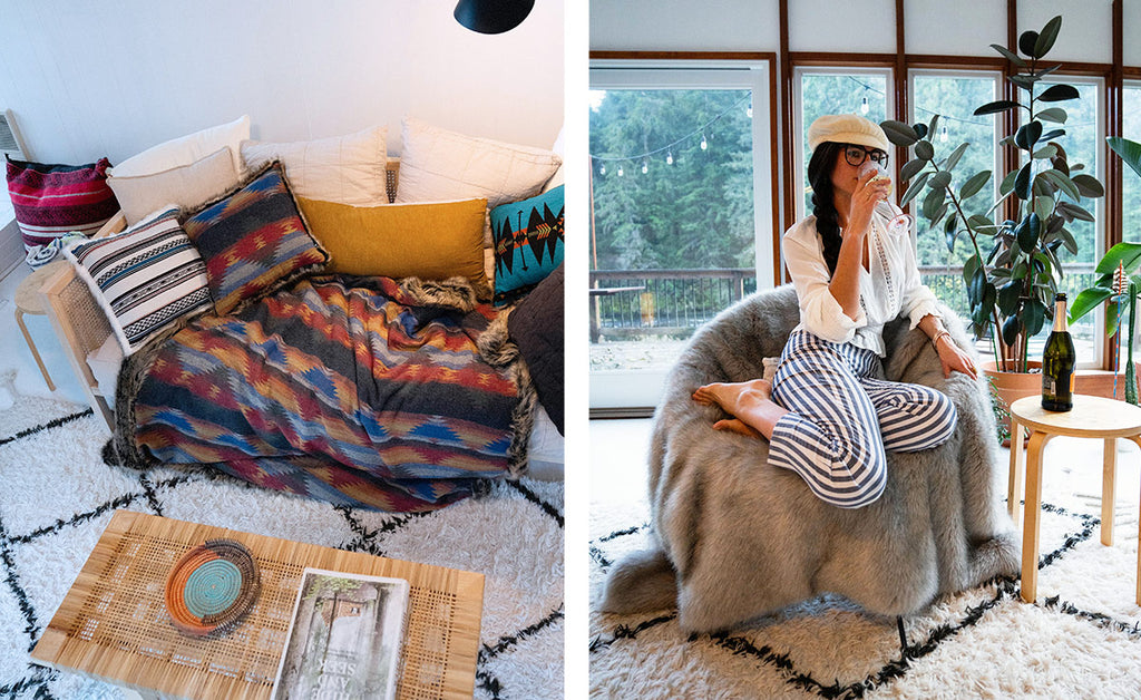 Faux fur throws used to decorate your living space