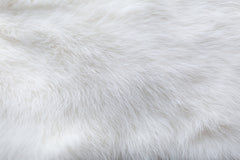 white faux fur