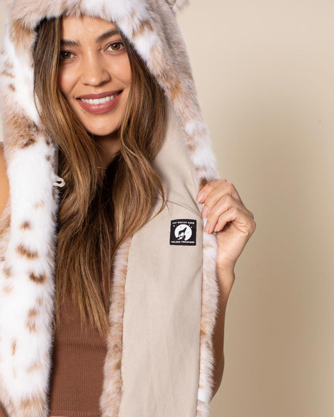 Women's Clouded Leopard Faux Fur Hood