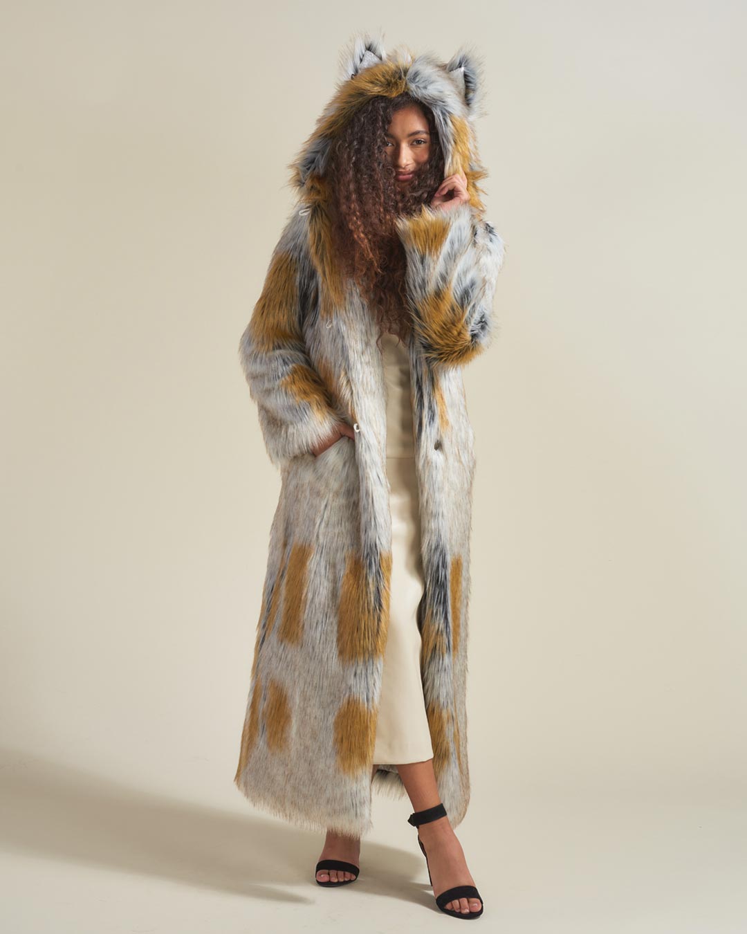Artic Fox Faux Fur Women's Coat with Hood