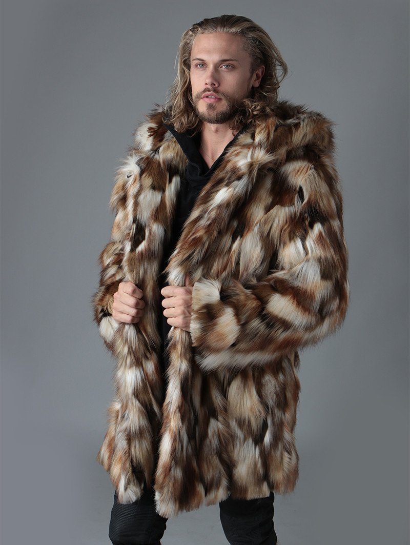 SpiritHoods® Official Website | Brown Rabbit Faux Fur Coat SpiritHood