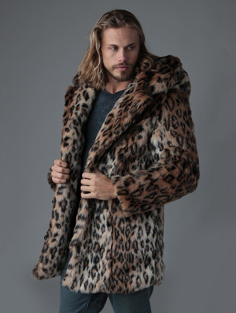 Hedendaags SpiritHoods® | Classic Leopard Faux Fur Coat PF-96