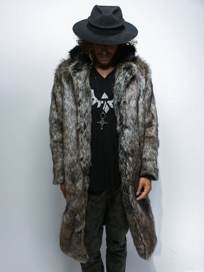 mens wolf fur hat