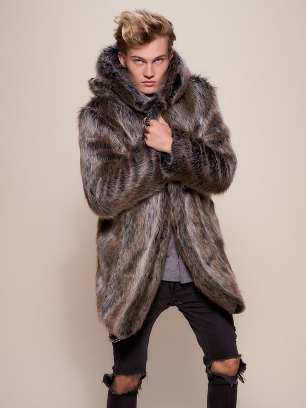 SpiritHoods® Faux Fur Coat Classic Grey Wolf