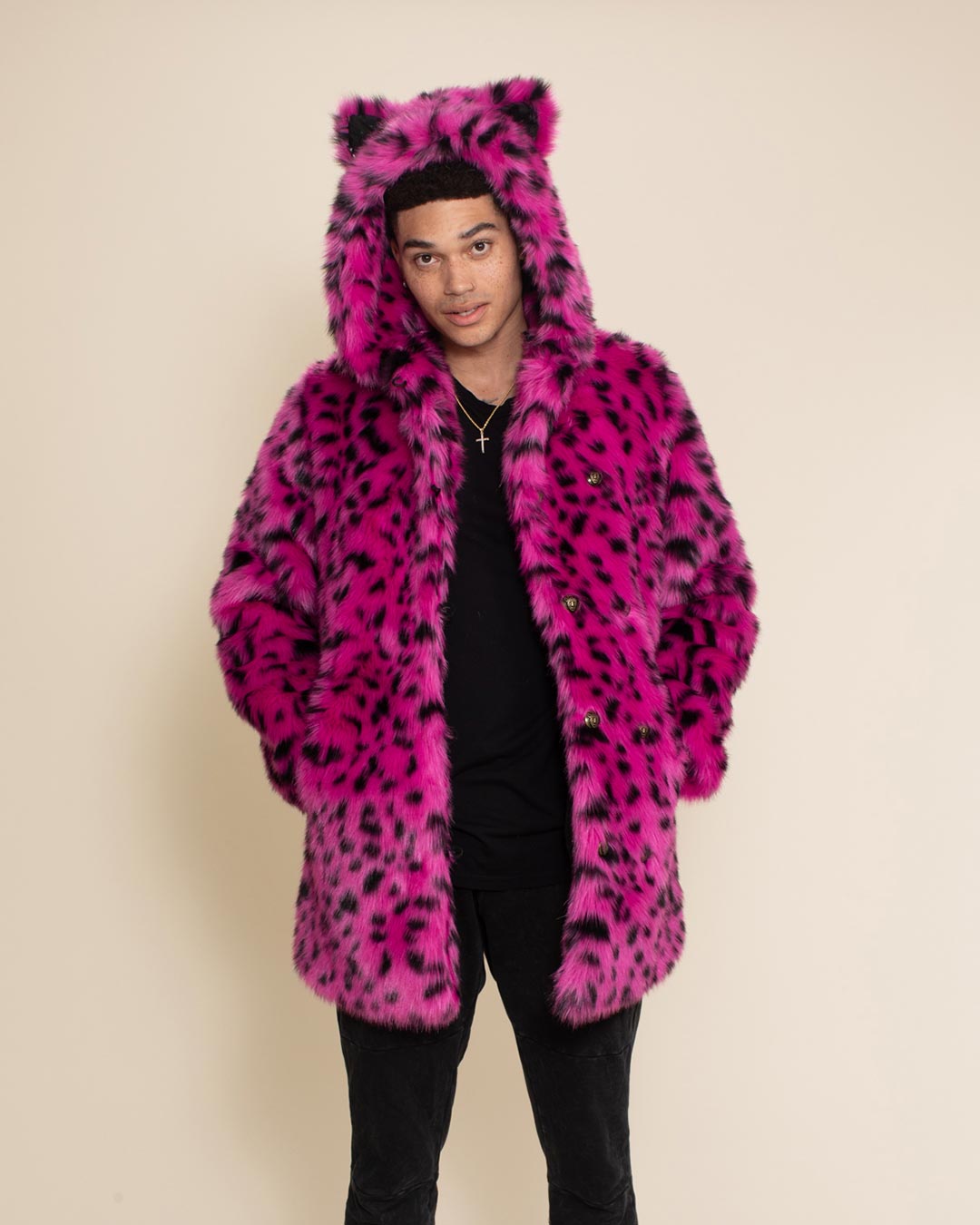 Men's Lounge Shorts - Pink Cheetah