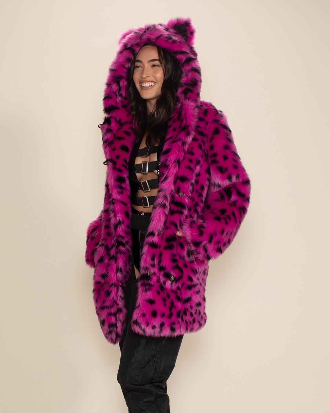 Victoria’s Secret faux fur PINK leopard jacket NWT