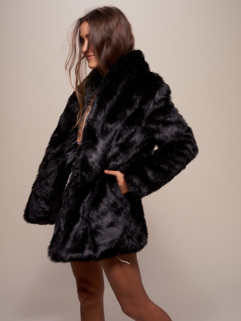 Black Panther Faux Fur Women's Coat | SpiritHoods