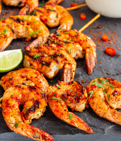 Grilled Peri-peri Tiger Prawns