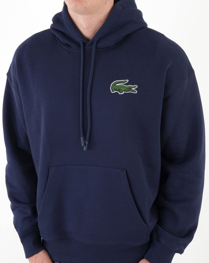 LACOSTE - HEAVY BIG CROC HOODIE - NAVY BLUE – Addicts Clothing