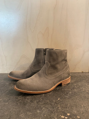 Dakota Suede Leather Engraved Ankle Boot
