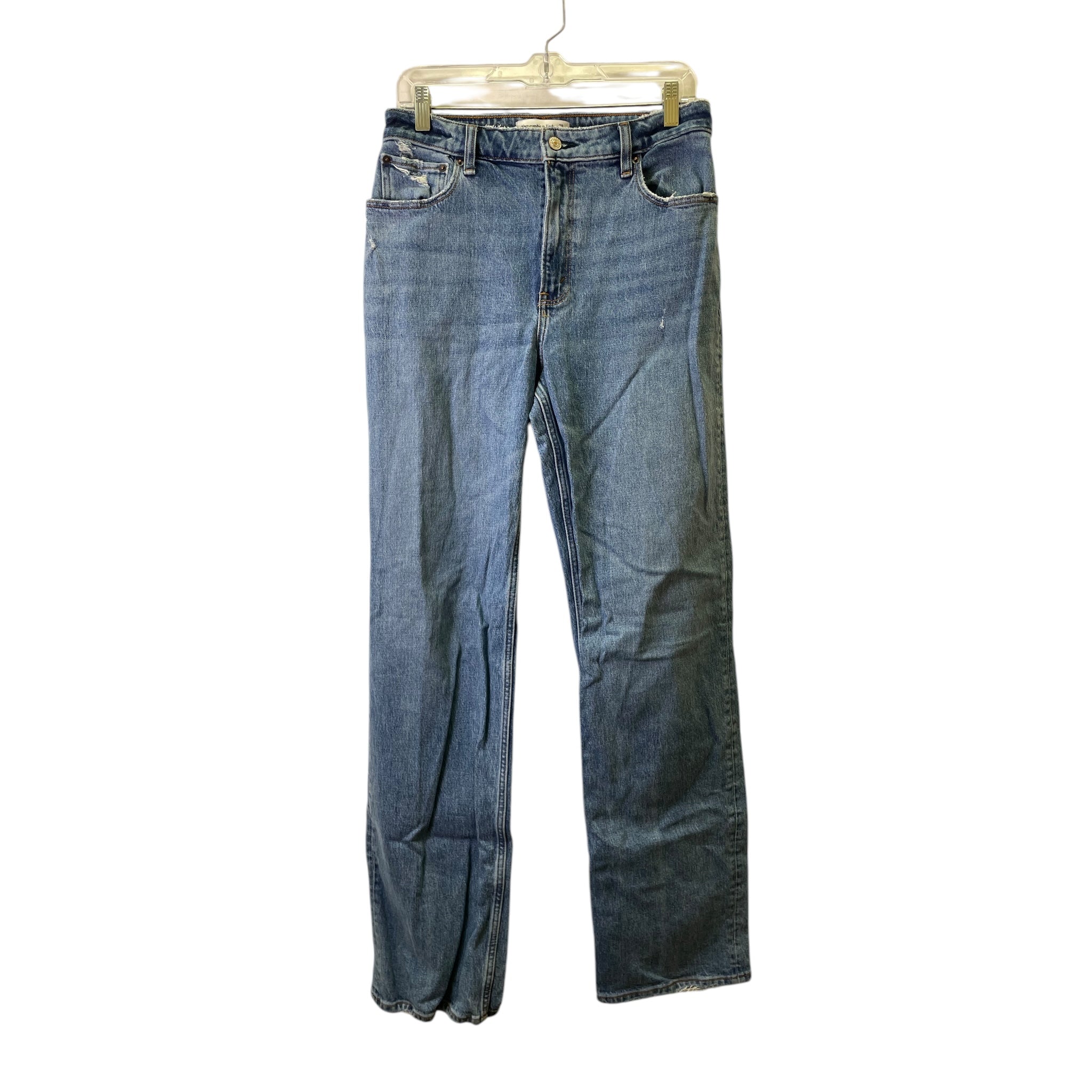 Jeans Straight By Abercrombie And Fitch In Blue, Size:8