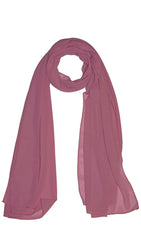 dusty rose chiffon shawl