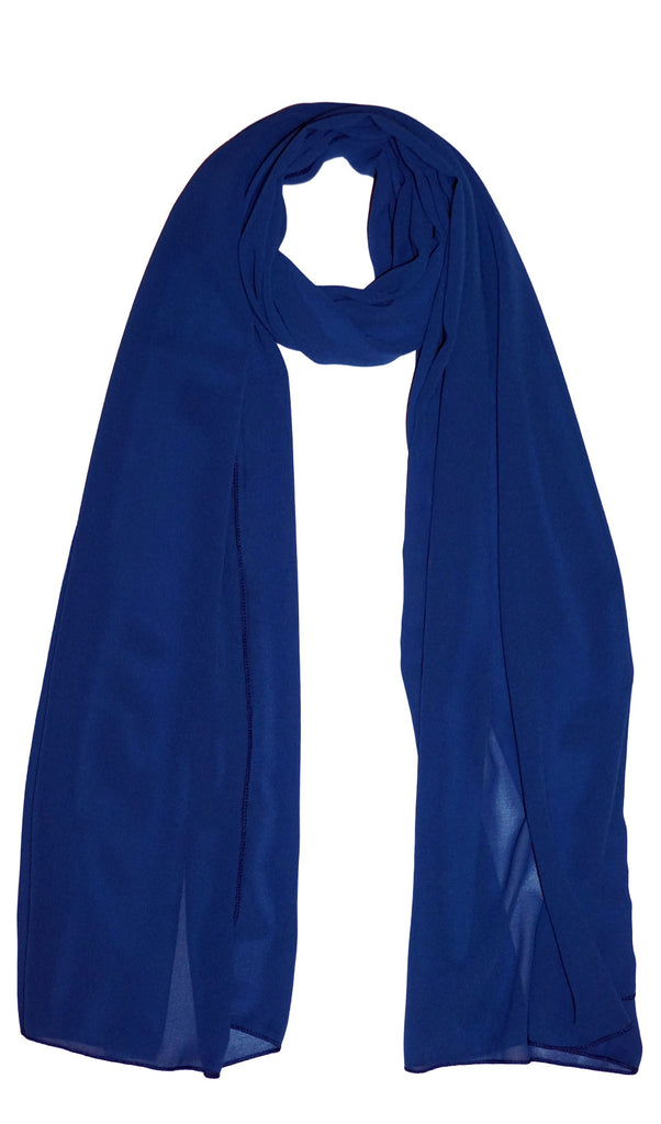 royal blue chiffon scarves