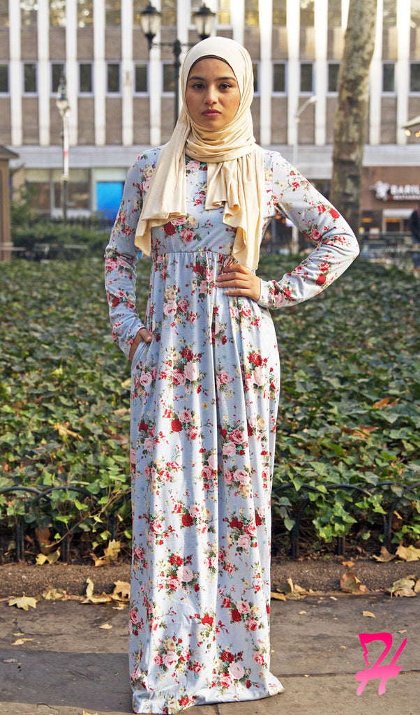 long sleeve maxi dress hijab