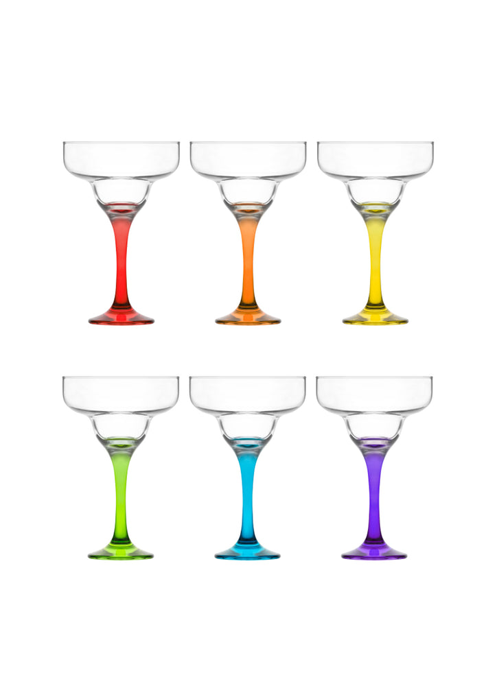 Colored Martini Glasses Set of 6 Lav